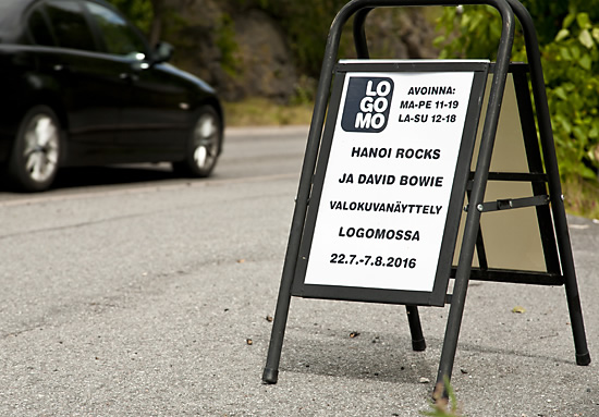 Hanoi Rocks ja David Bowie valokuvanäyttely Logomossa 22.7.-7.8.2016